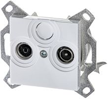 Розетка TV+R Оконечная без рамки ABB EPJ Levit 1-м. белый картинка
